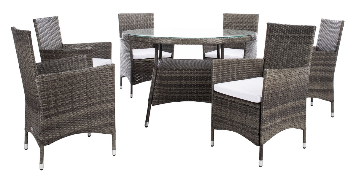 Challe Dining Set - Grey Brown/White - Safavieh - Image 7