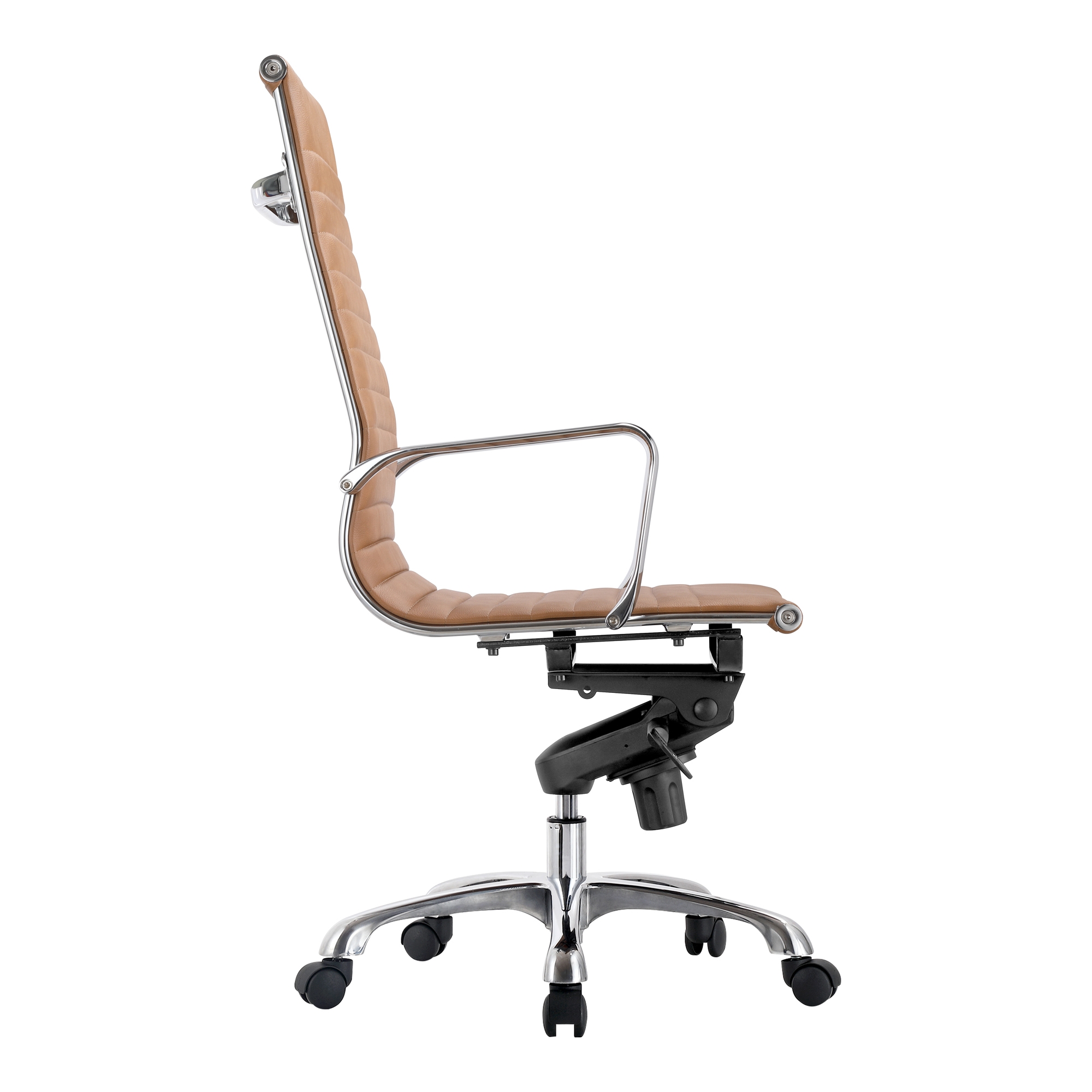 Studio High Back Office Chair Tan Vegan Leather - Image 2