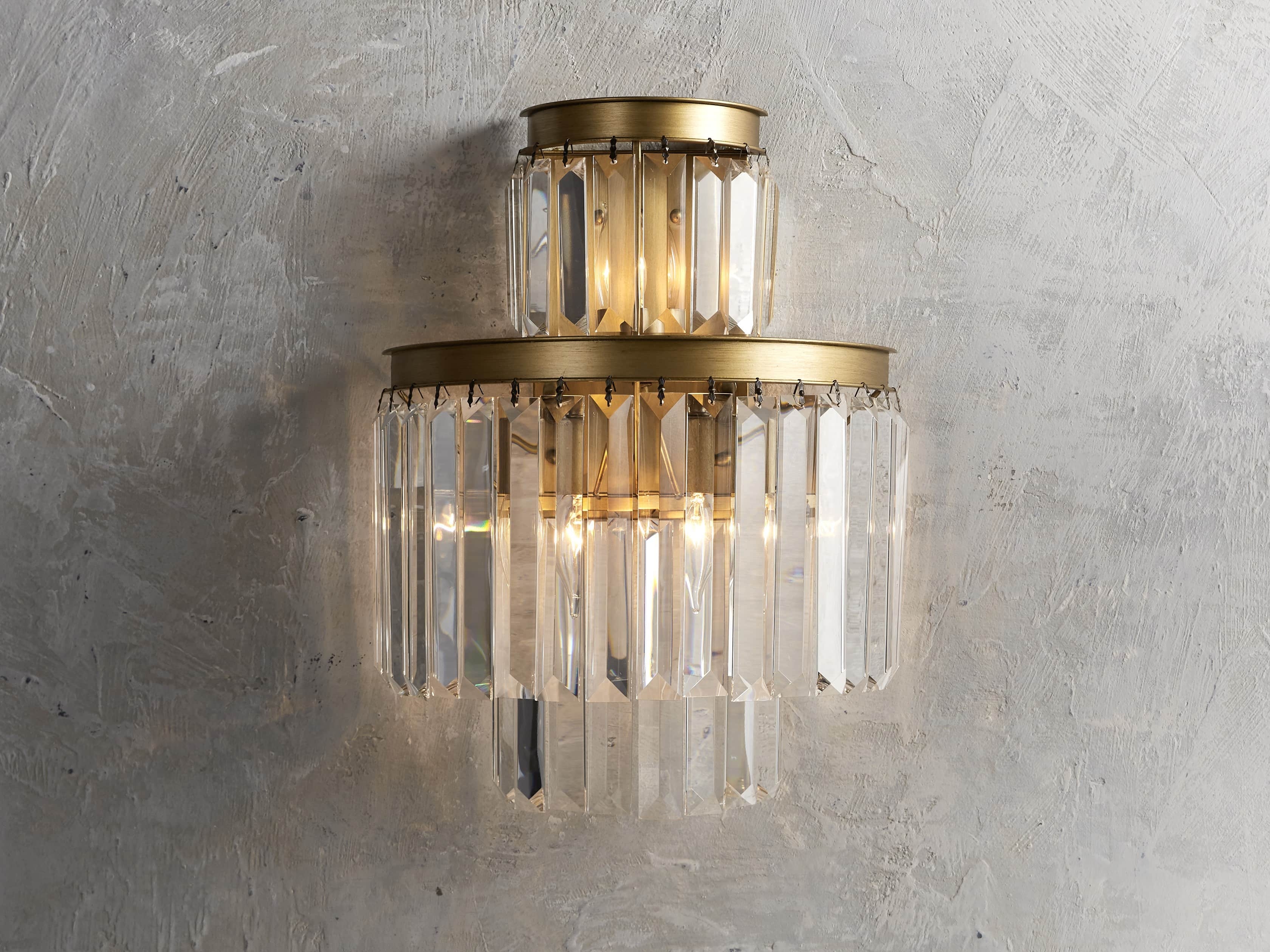 Leyland Sconce in Glass Brass - Image 0
