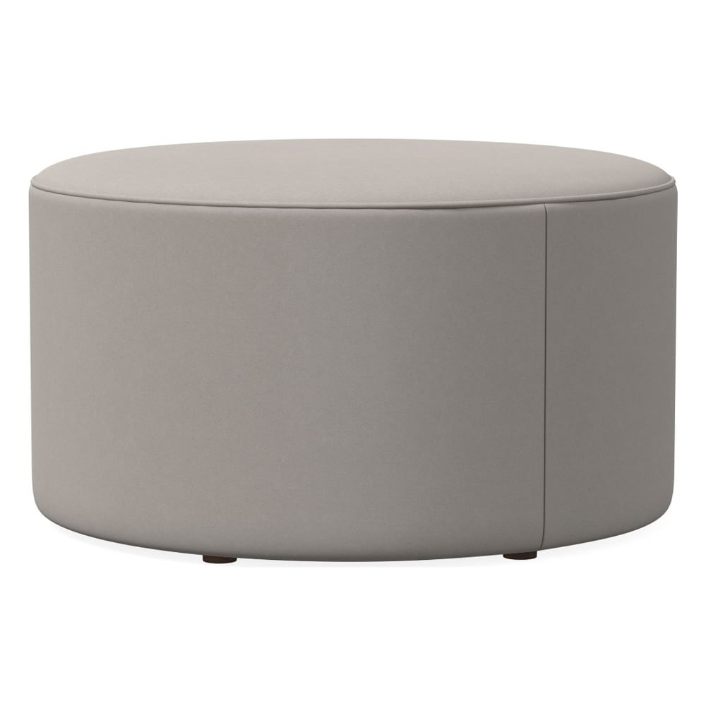 Isla Large Ottoman, Poly, Performance Velvet, Silver, Concealed Supports - Image 0