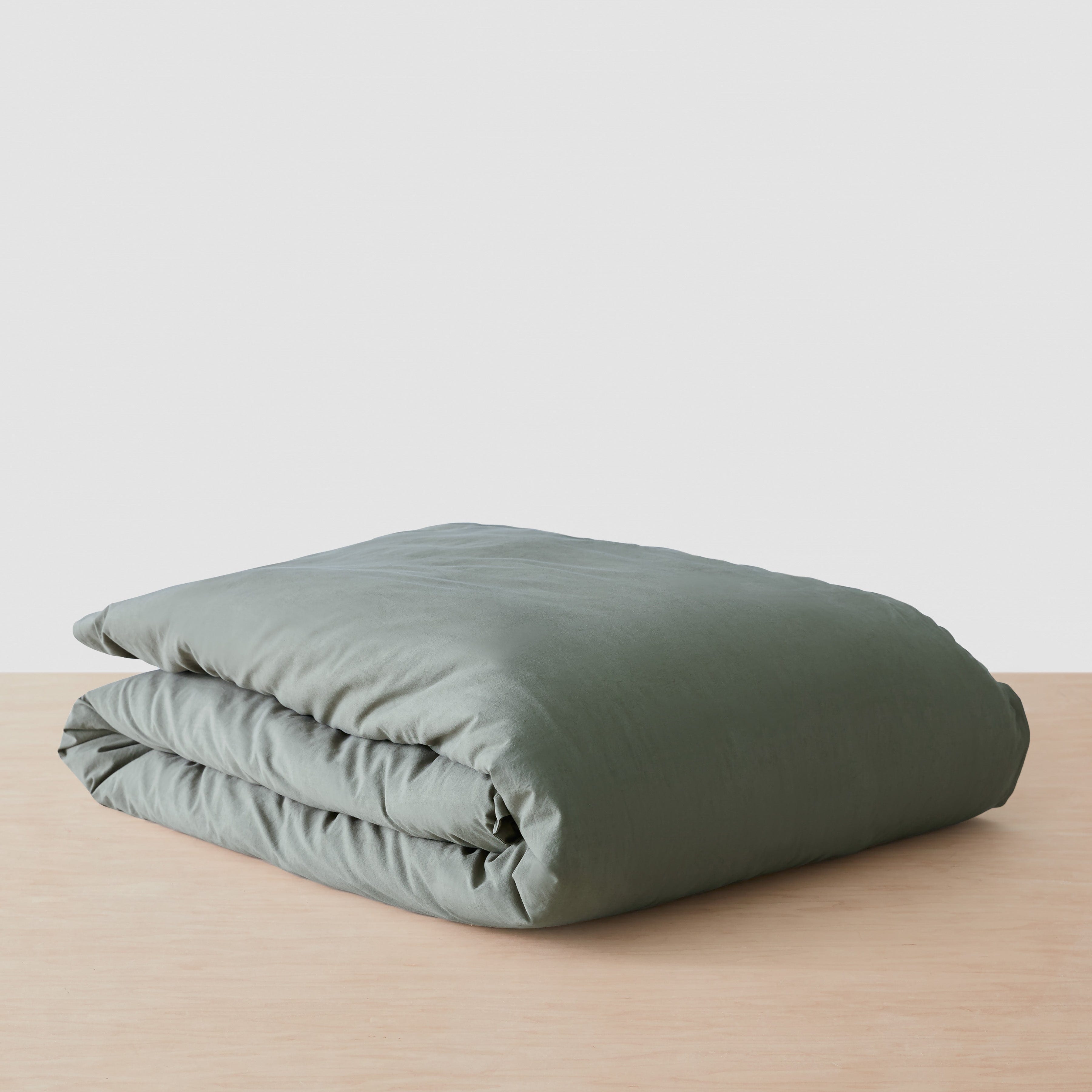 The Citizenry Organic Stonewashed Percale Duvet | Full/Queen | Duvet Only | Aegean Blue - Image 9