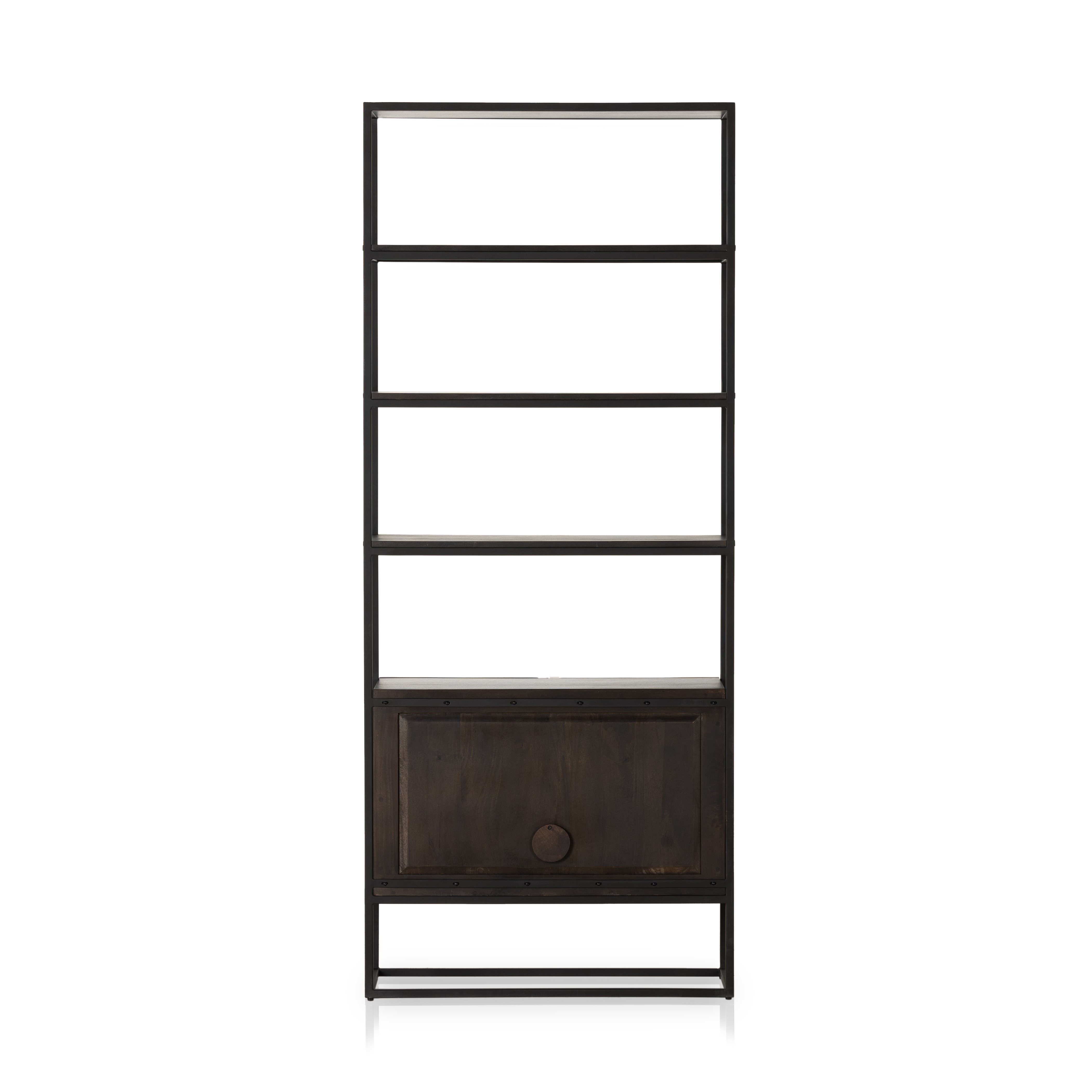 Kelby Bookcase-Carved Vintage Brown - Image 7