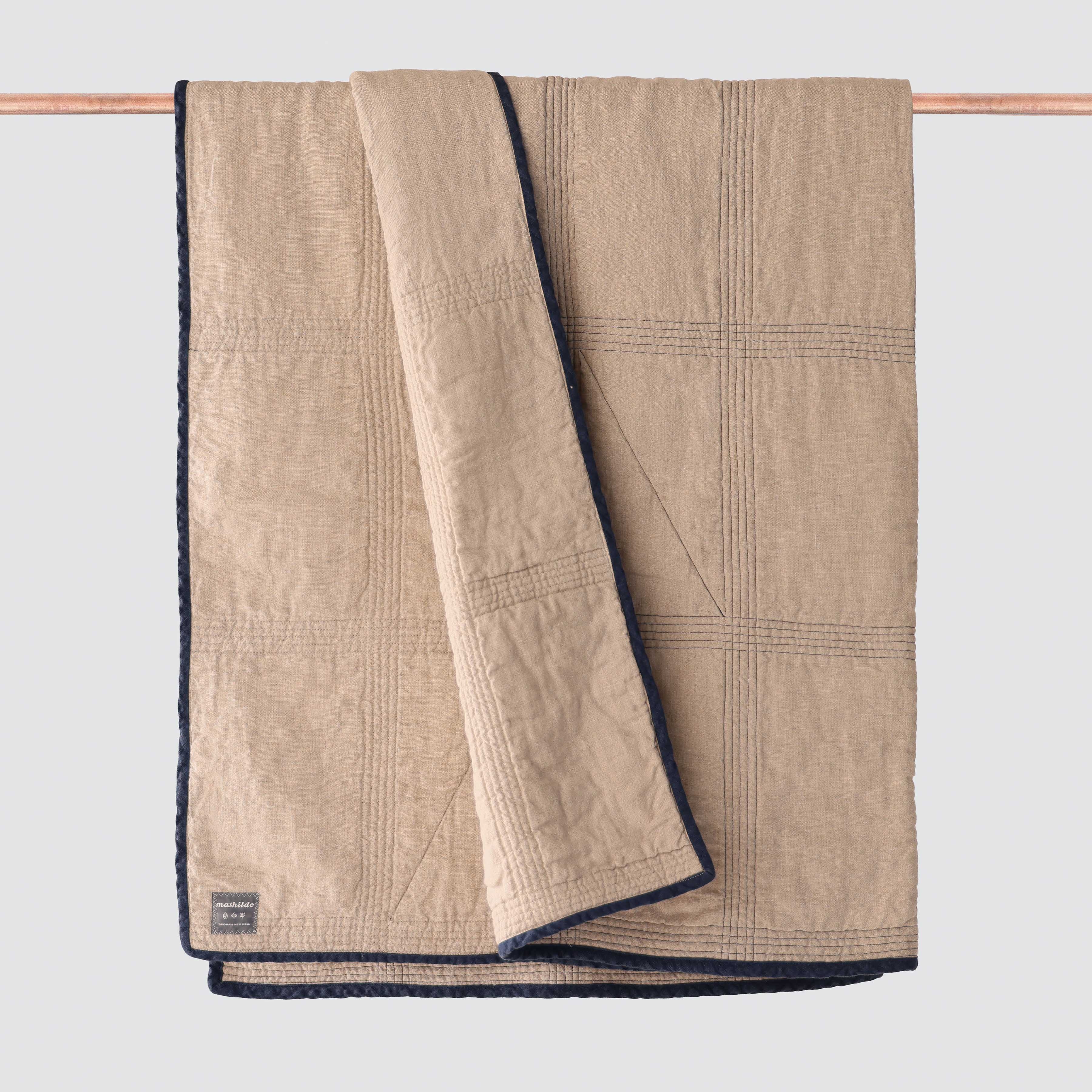 The Citizenry Bristol Quilted Throw | Sand - Image 0