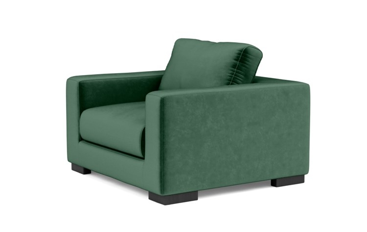 Henry Accent Chair with Green Malachite Fabric and Matte Black legs - Image 4