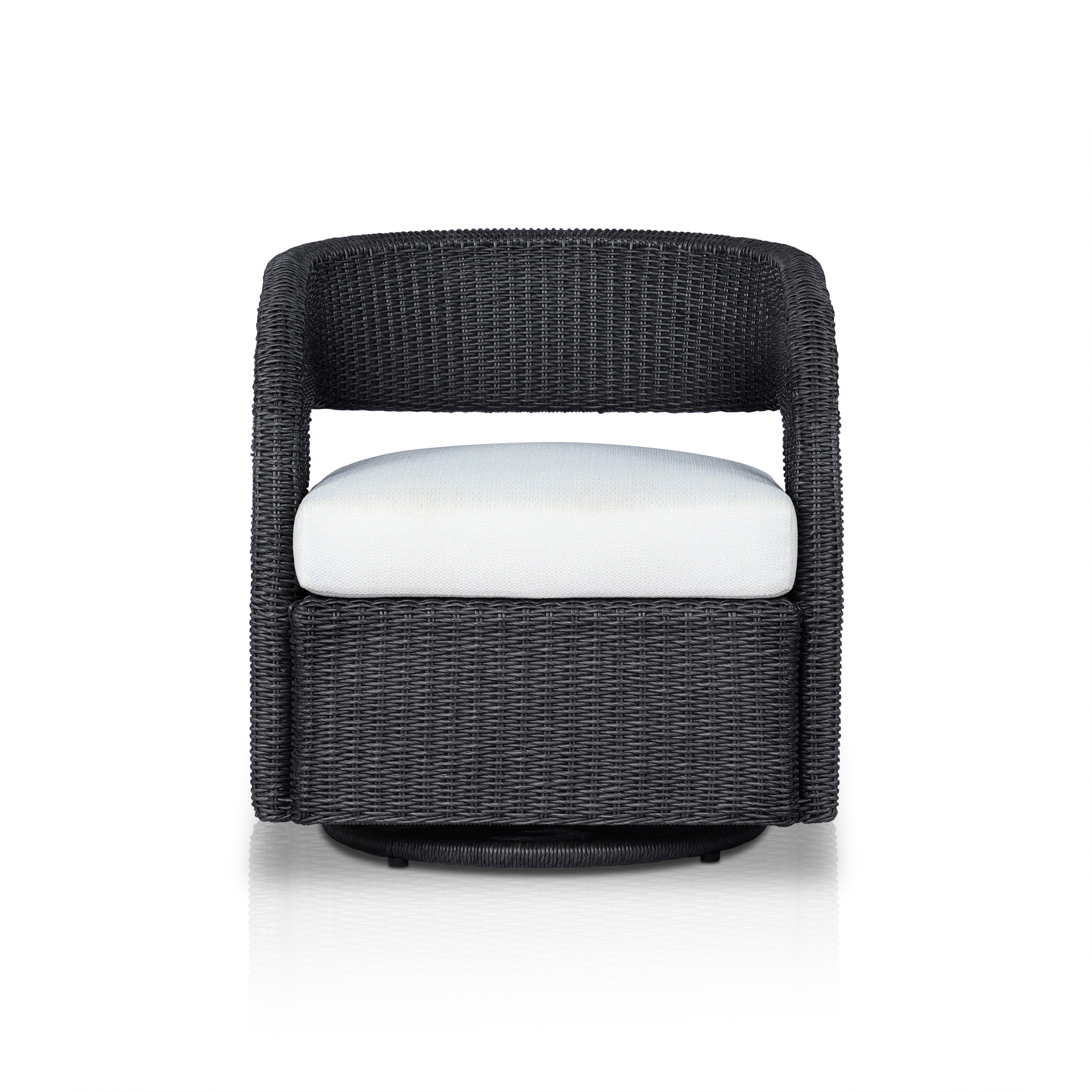 Hawkins Outdoor Swivel Chair - Faye Cream - Image 3