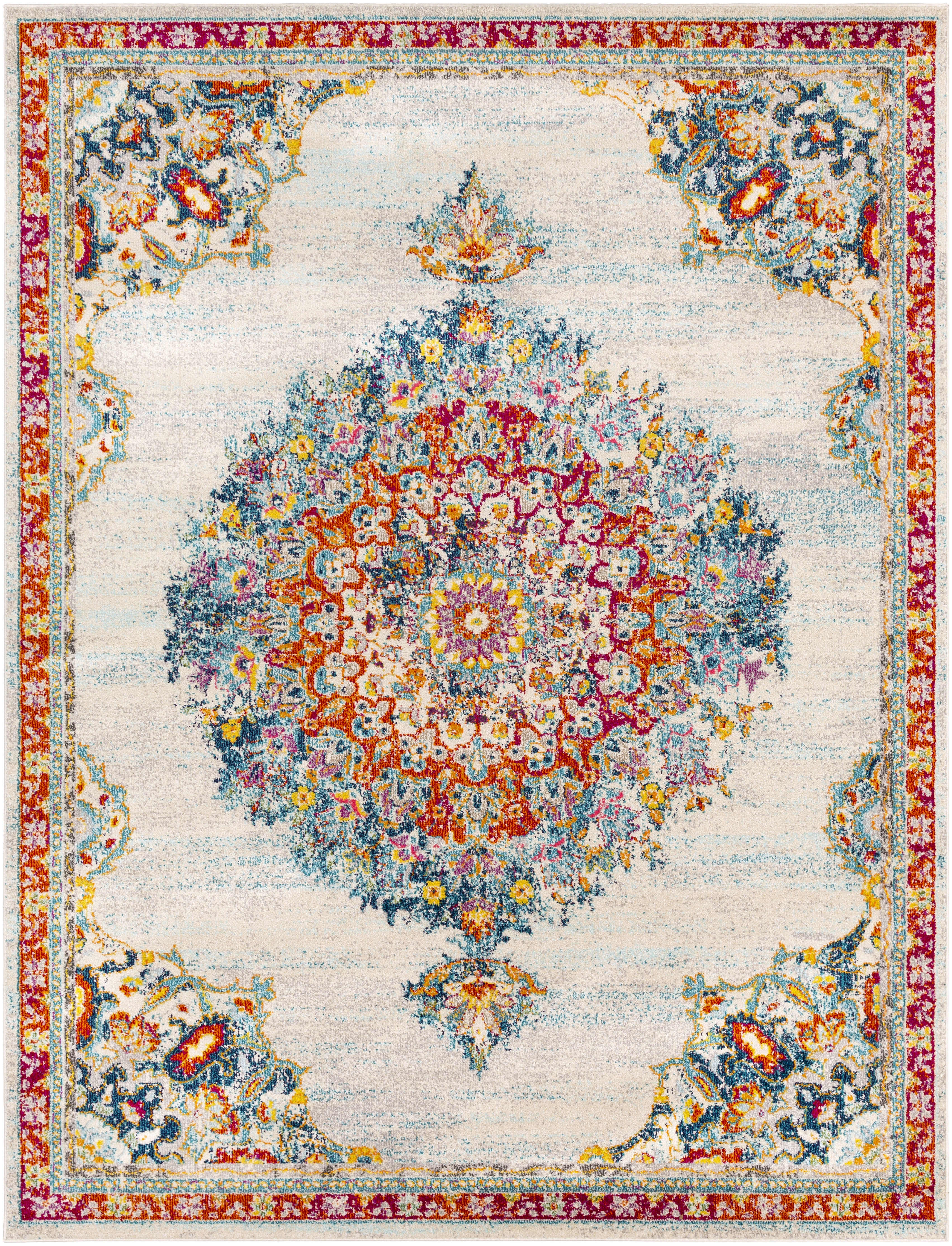 Morocco Green Indoor 6'7" x 9' Machine Woven Rug - Image 0