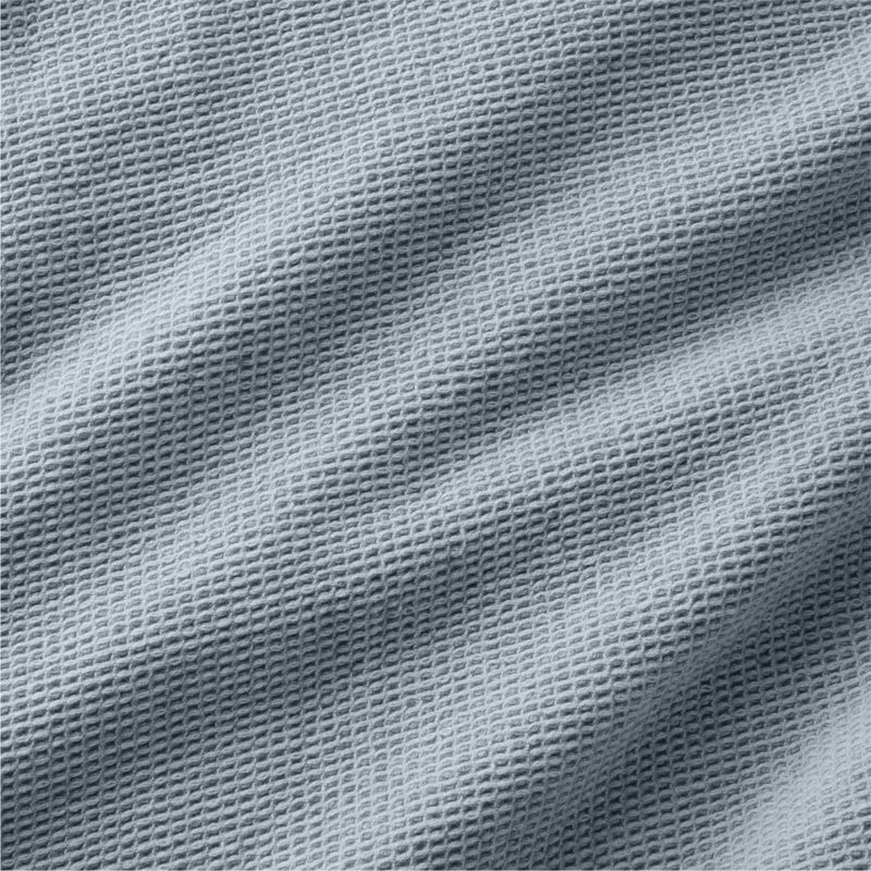 Scoop Waffle Organic Cotton Sky Blue Standard Bed Pillow Sham - Image 2