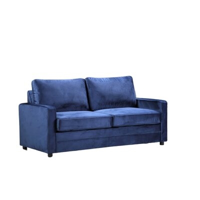 Knightsville Velvet 70" Square Arms Sofa Bed - Image 0
