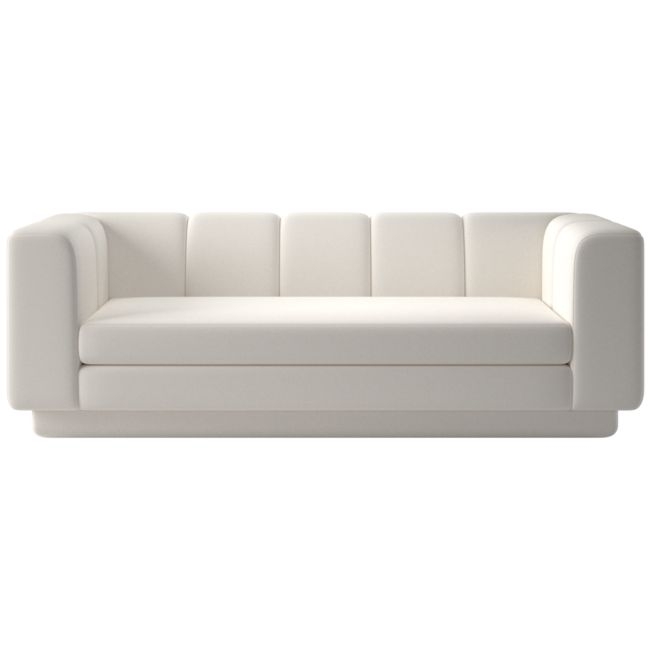 Yarrow 84" Sofa Coverlet Snow - Image 0