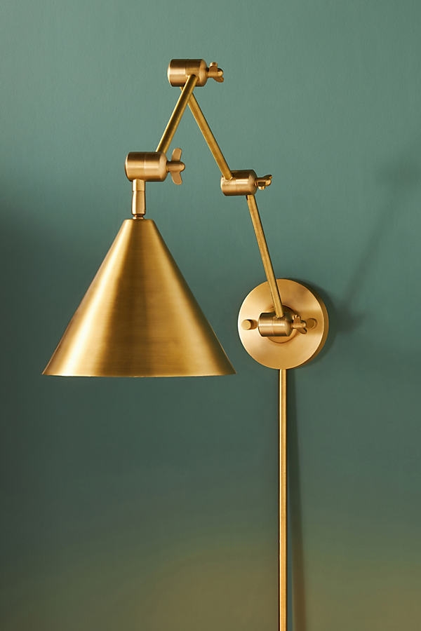 Matthew Task Sconce By Anthropologie in Gold - Image 0