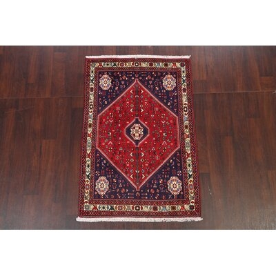 Tribal Geometric Abadeh Persian Design Area Rug Hand-Knotted 3X5 - Image 0