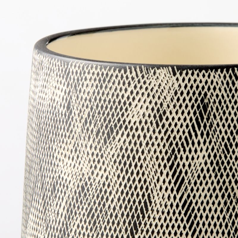 Kari White and Black Cross Hatch Utensil Holder - Image 2