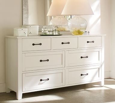 Stratton 7-Drawer Wide Dresser, Pure White - Image 1