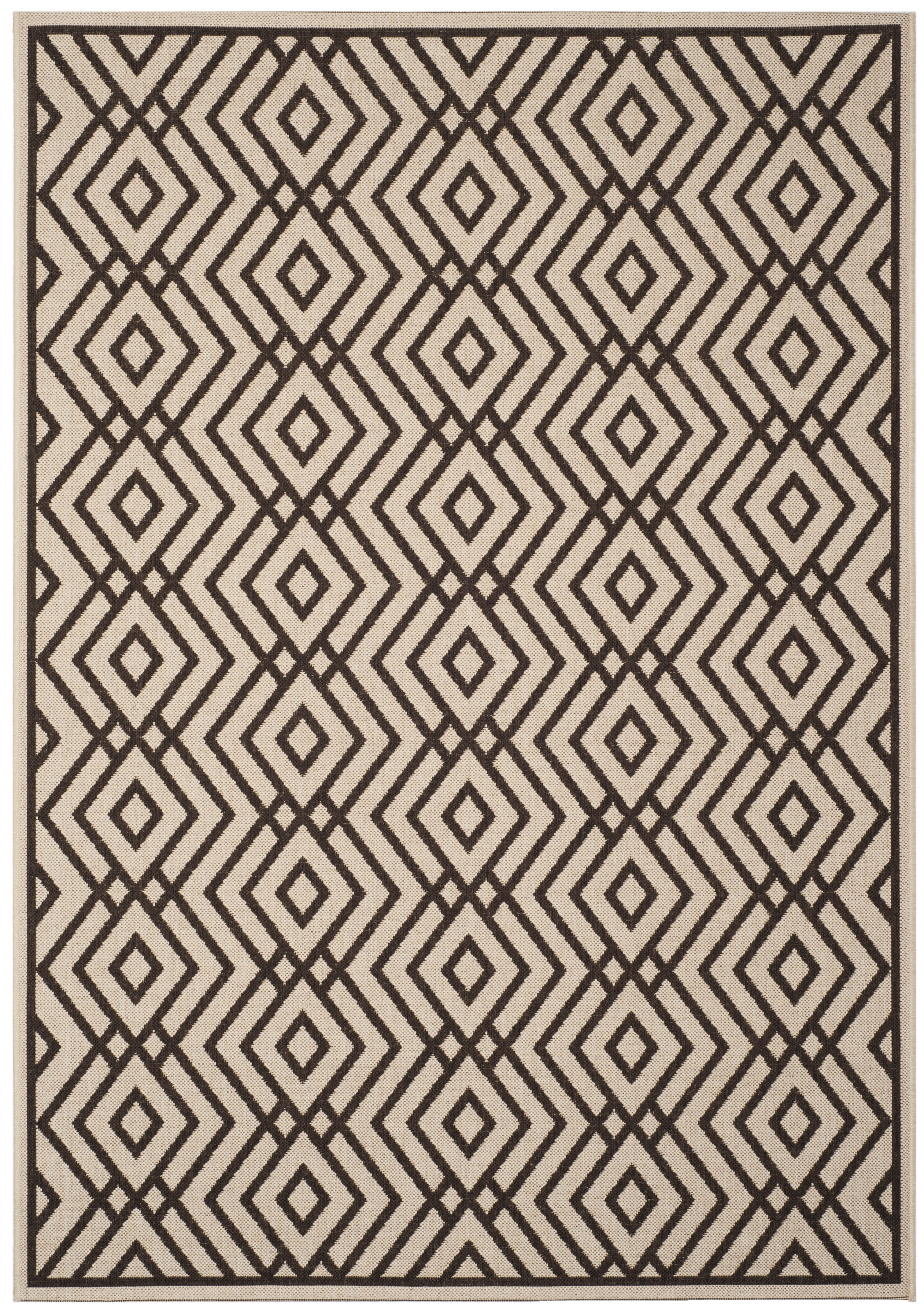 Arlo Home Indoor/Outdoor Woven Area Rug, LND126B, Natural/Brown,  5' 1" X 7' 6" - Image 0