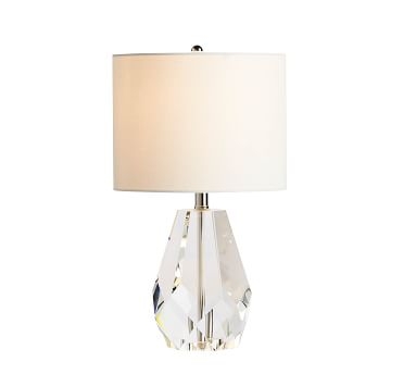 Dempsy Crystal Table Lamp, Polished Nickel, Square - Image 4
