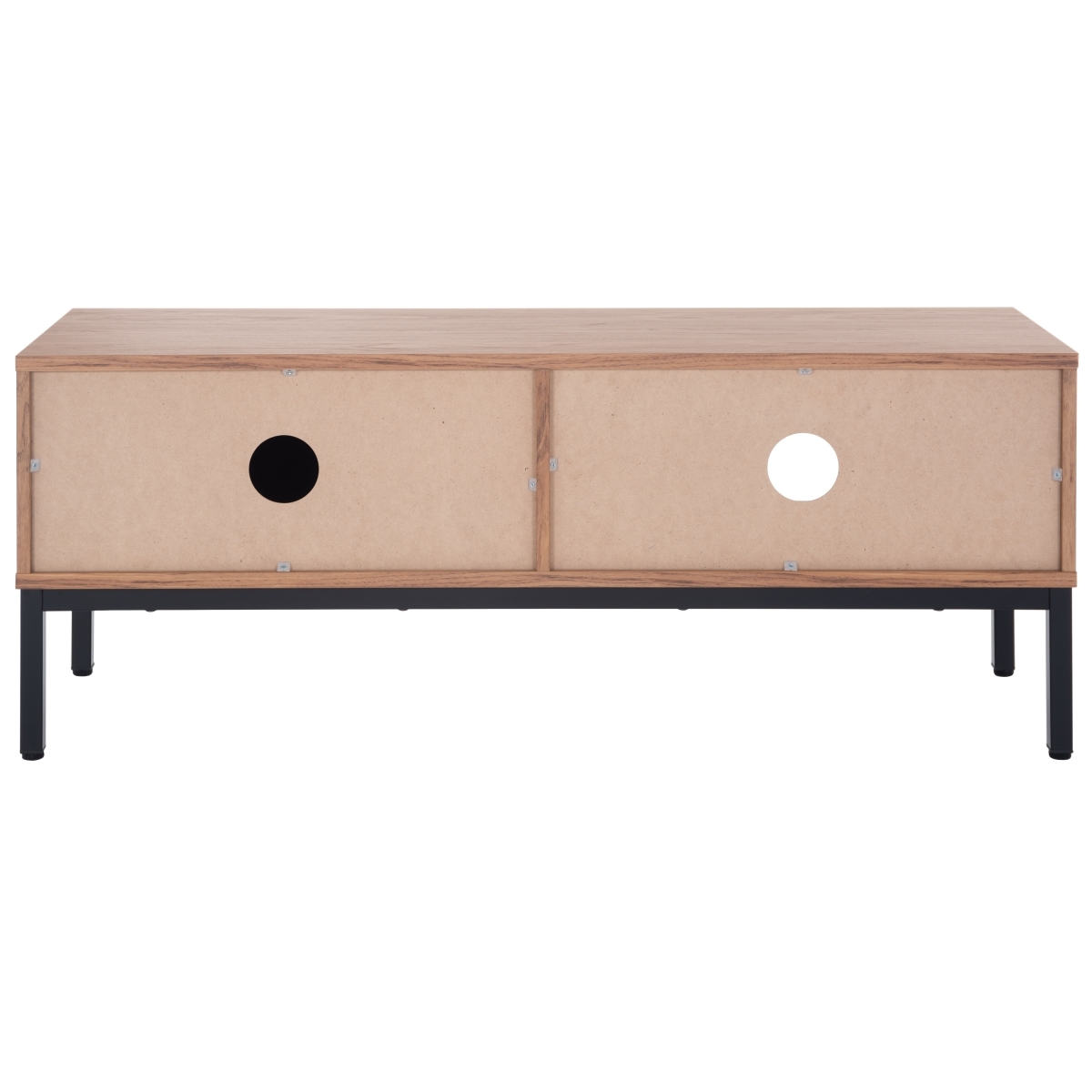 Lylia 1 Door Media Stand - Oak / Black - Safavieh - Image 8