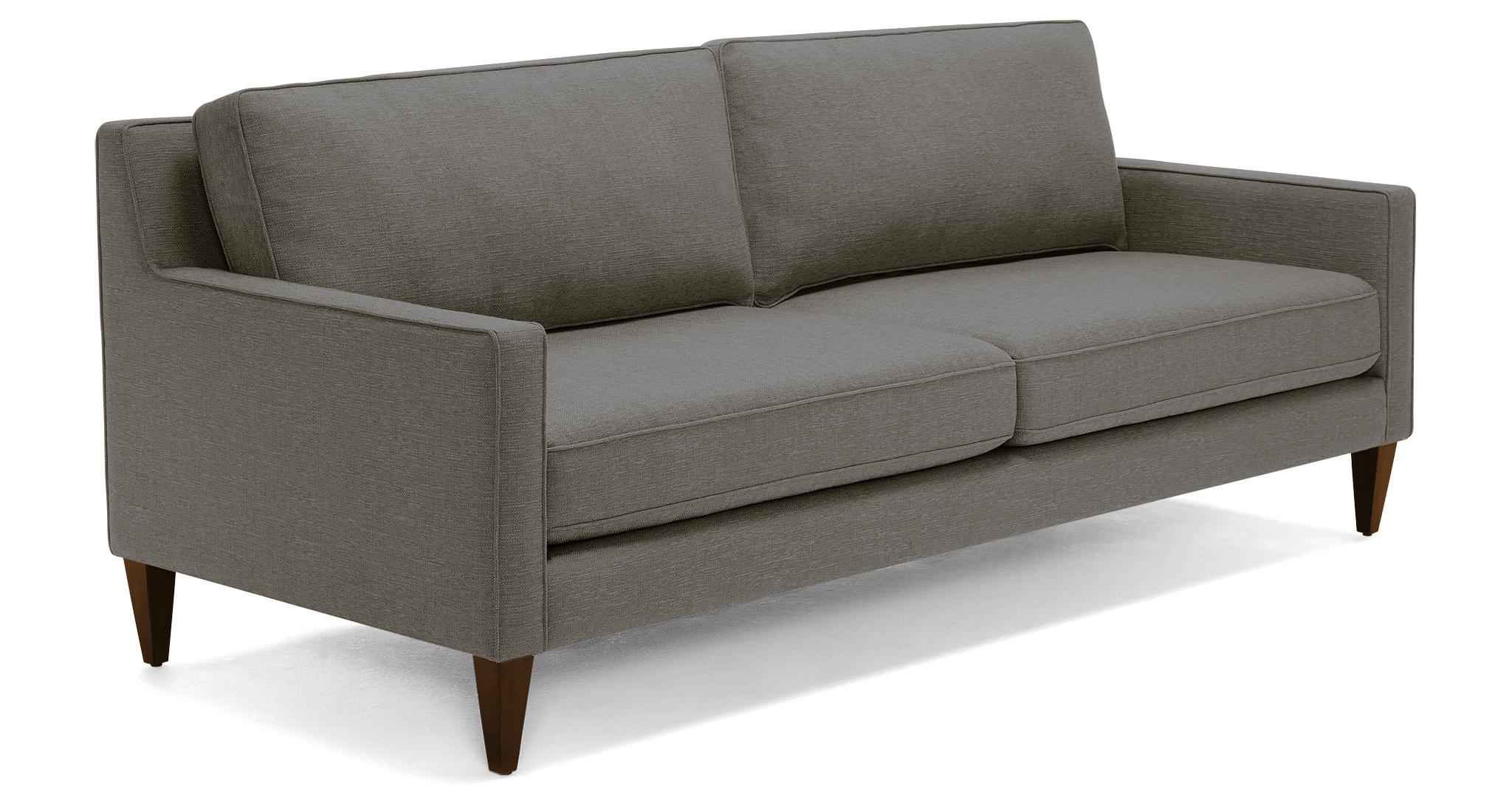 Gray Levi Mid Century Modern Sofa - Essence Ash - Mocha - Image 1