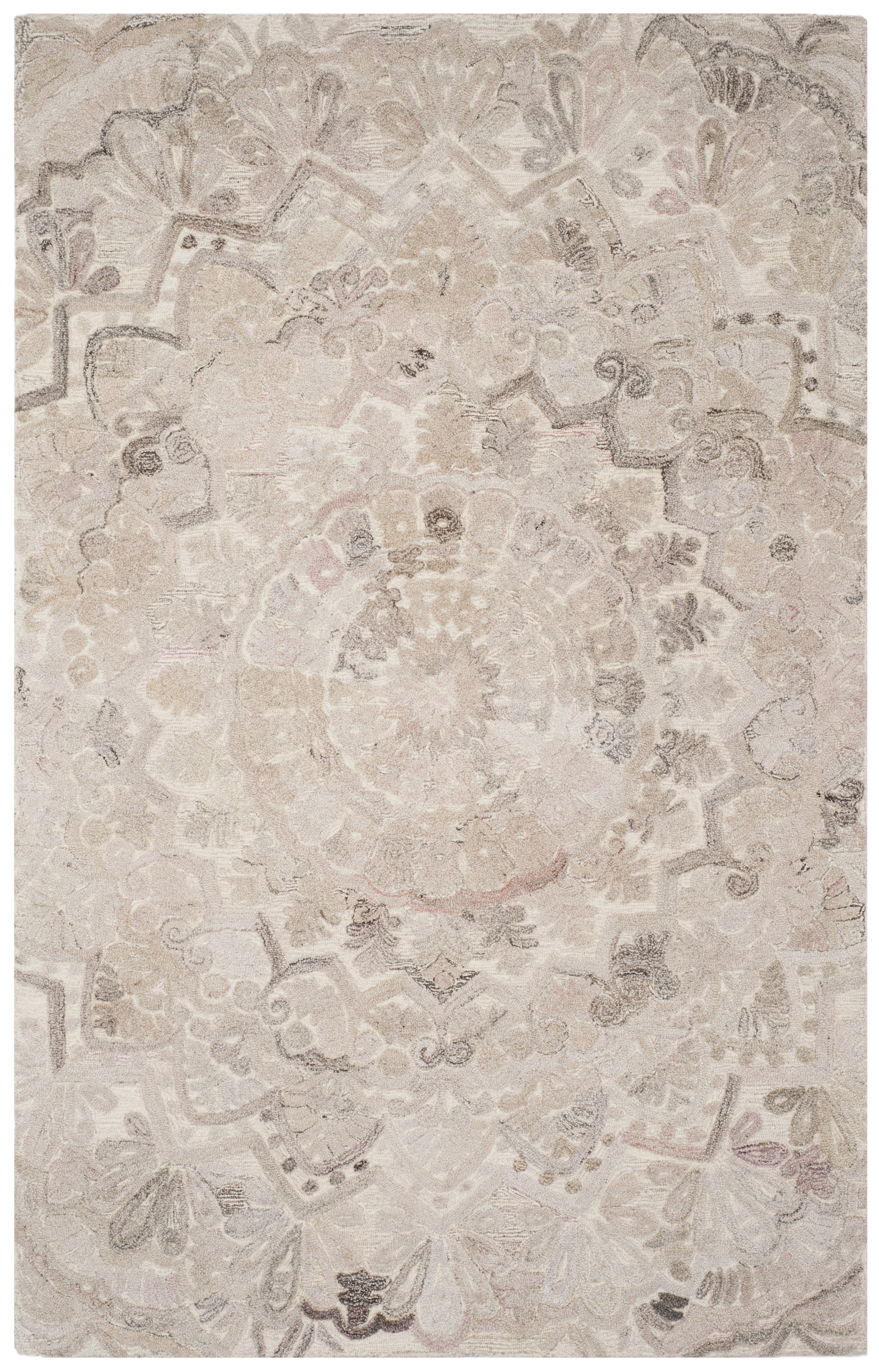 Arlo Home Hand Tufted Area Rug, MRQ110B, Light Beige/Ivory,  5' X 8' - Image 0