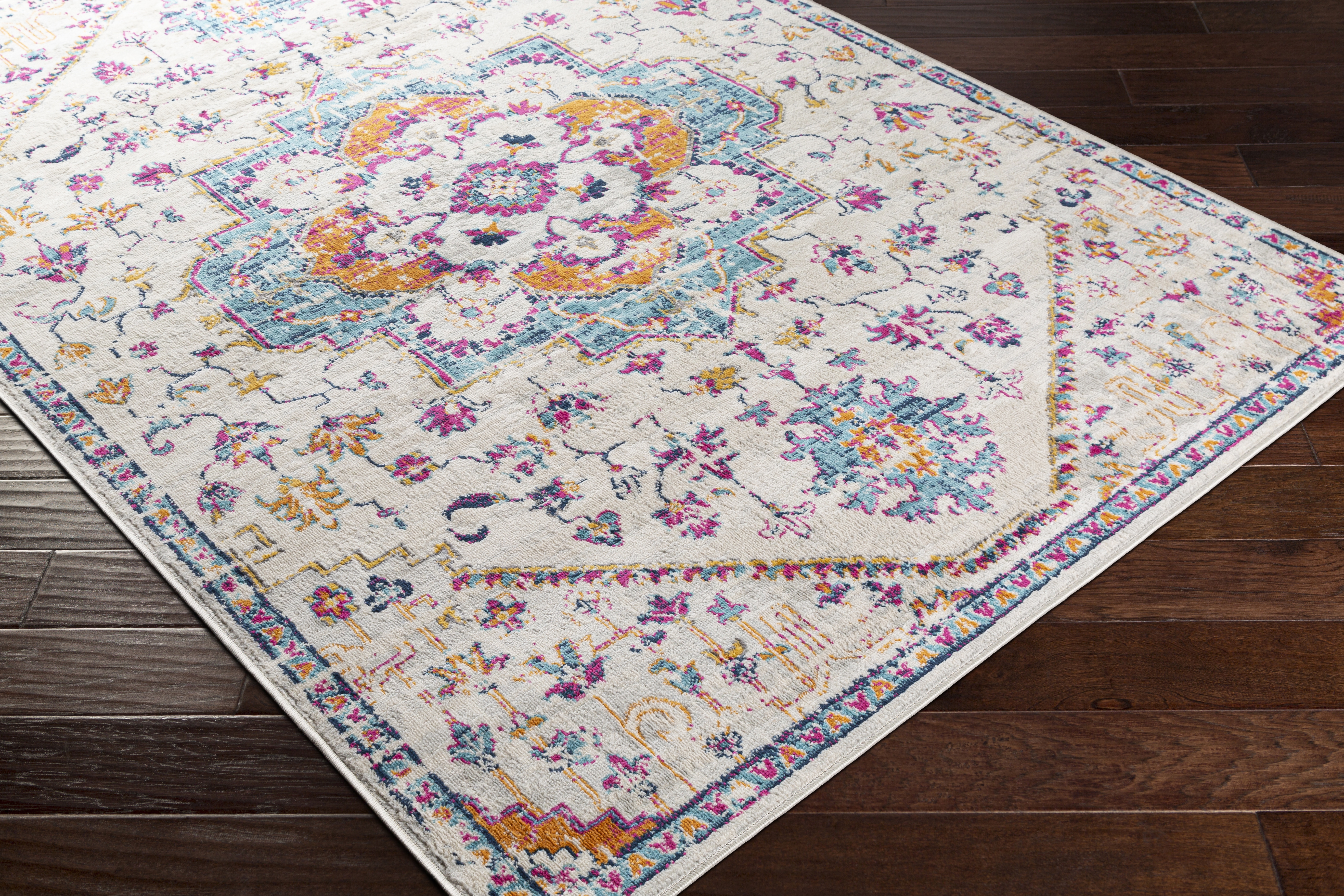 Floransa Beige Indoor 8'11" x 12'4" Machine Woven Rug - Image 6