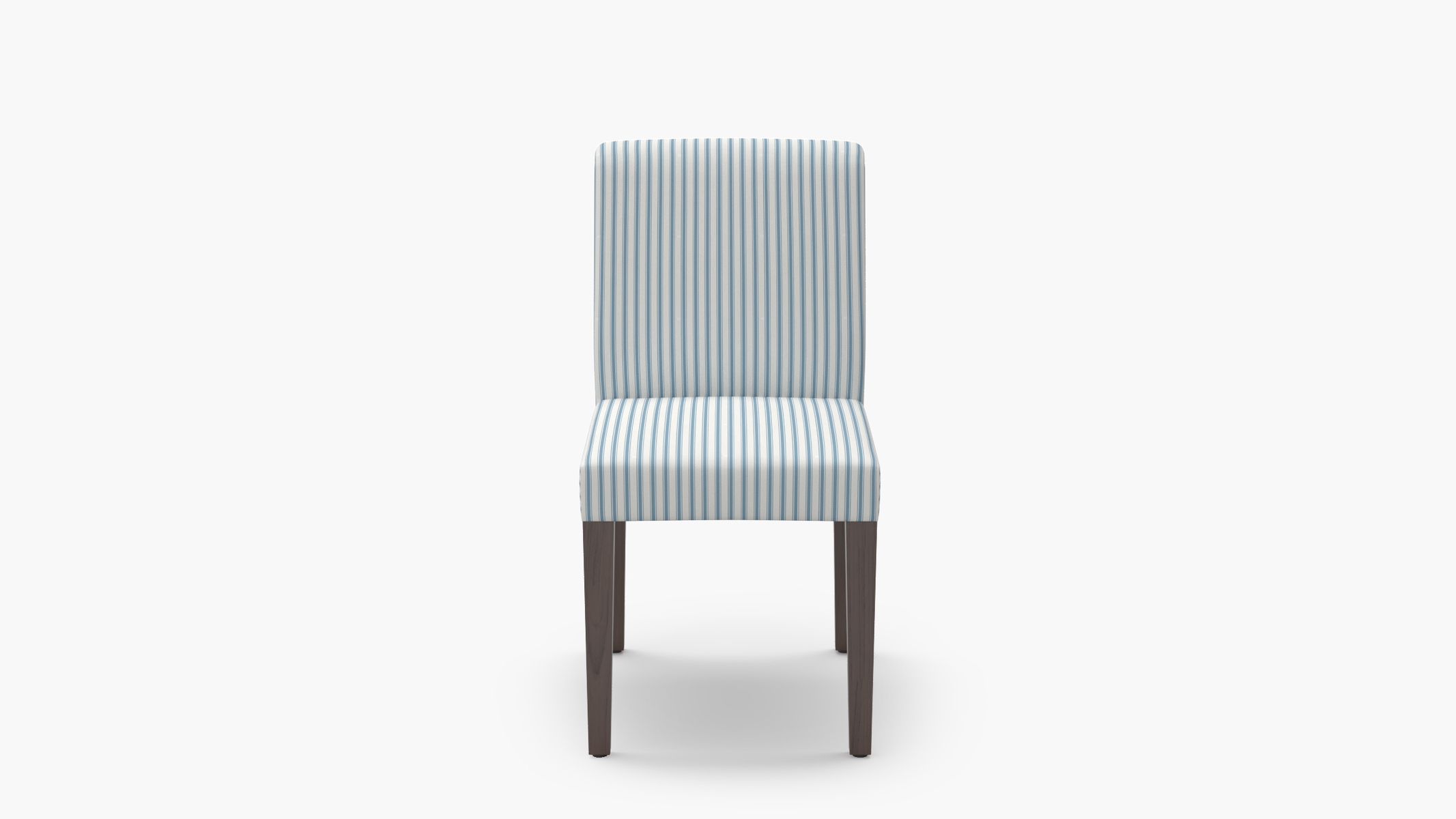 Signature Dining Chair, Cornflower Classic Ticking Stripe, Espresso Square Tapered Leg - Image 0