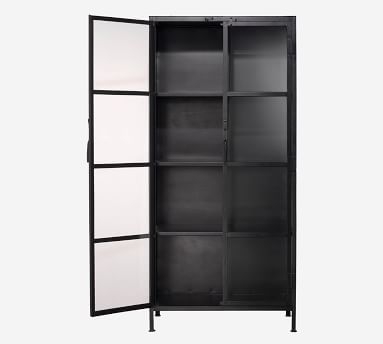 Lomita Tall Storage Cabinet, Black, 31"L x 69"H - Image 2