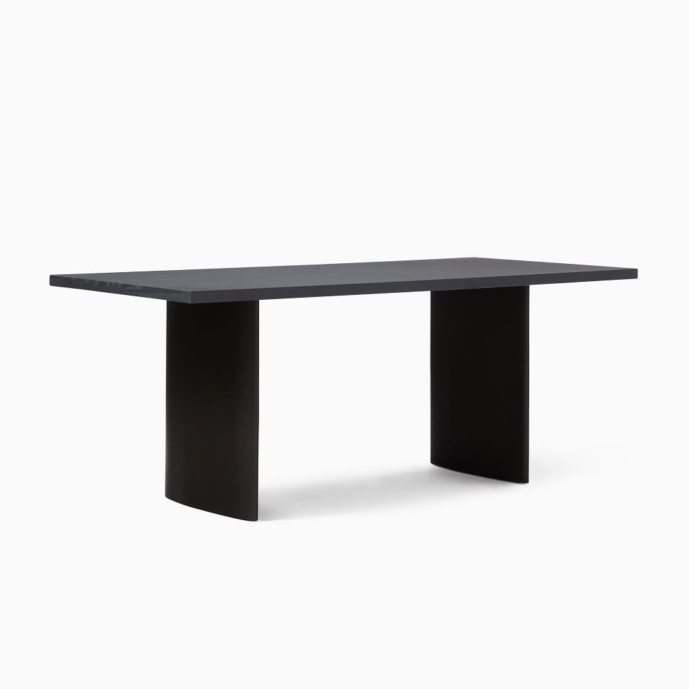 Campbell Plinth 74" Table, Black, Dark Bronze - Image 0