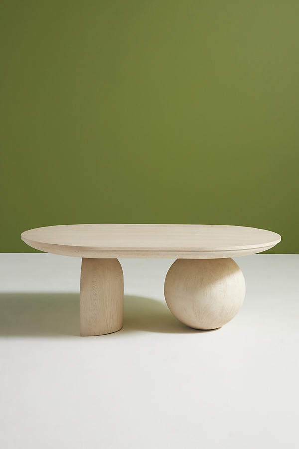 Sonali Oval Coffee Table, Gray RESTOCK  Aug 1, 2022 - Image 0