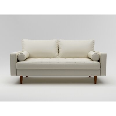 70'' Wide Faux Leather Square Arm Sofa - Image 0