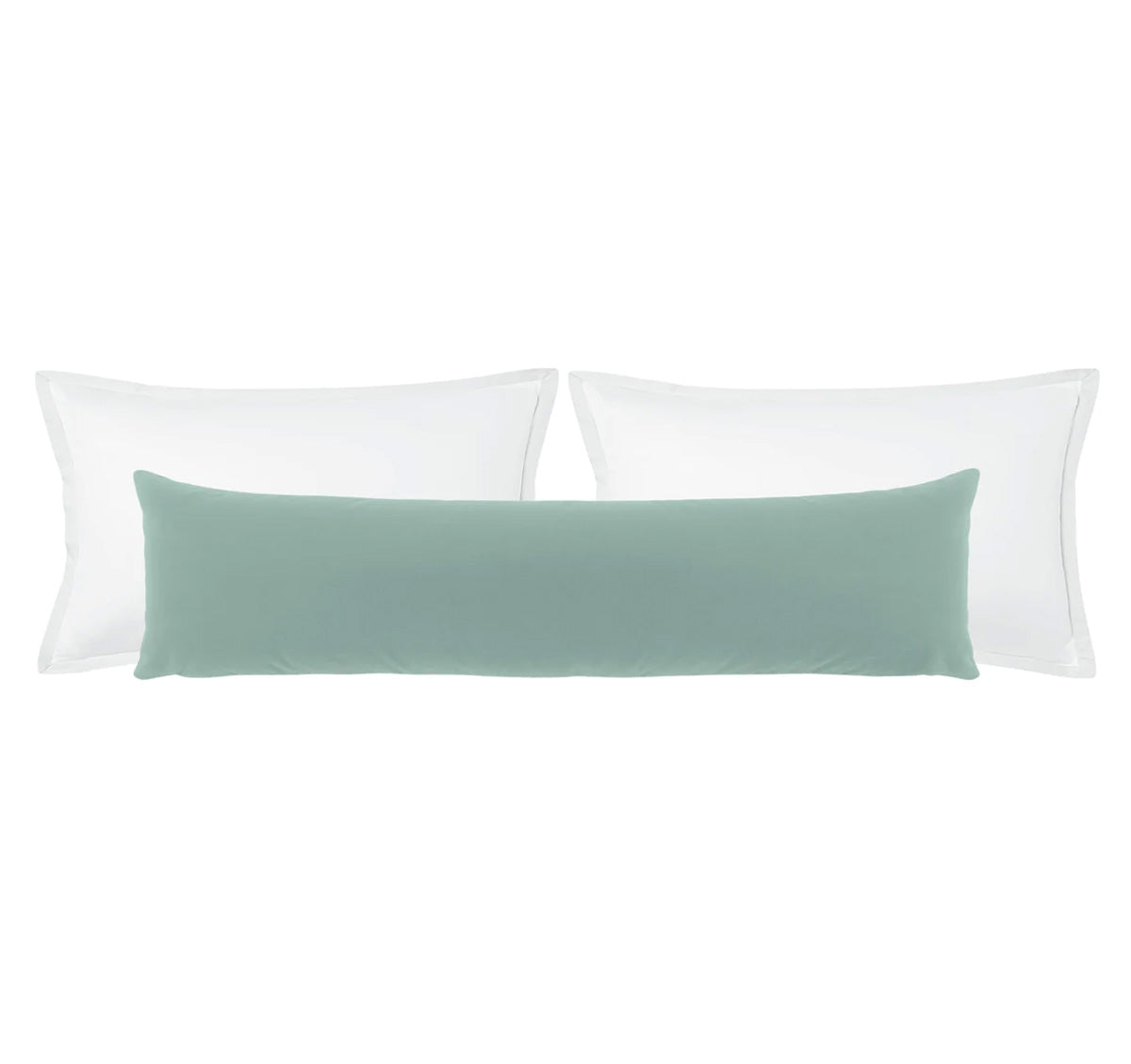 THE XL LUMBAR :: MOHAIR VELVET // CERULEAN BLUE - 14" X 48" - Image 0