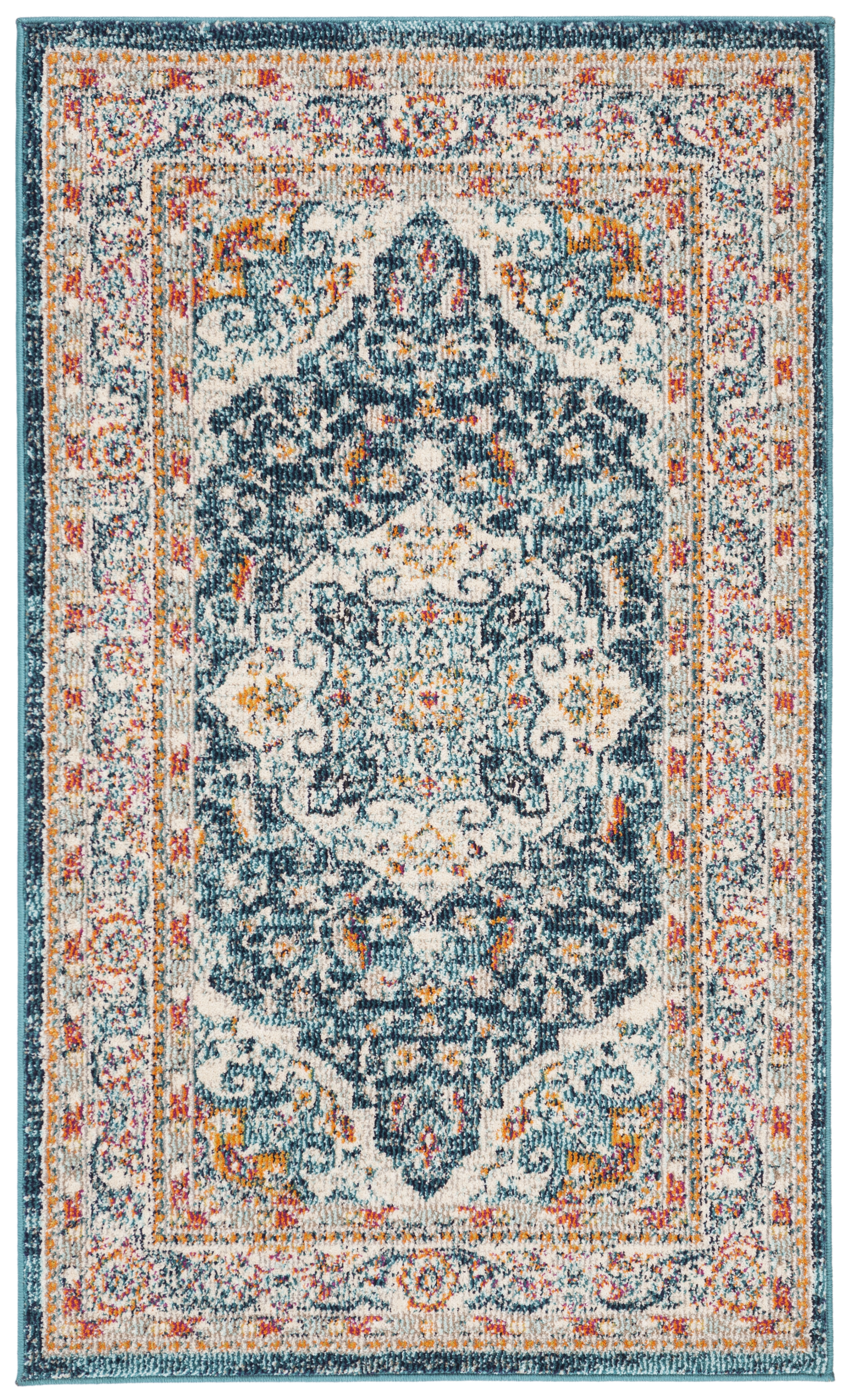 Arlo Home Woven Area Rug, PHX154M, Ivory/Blue,  3' X 5' - Image 0