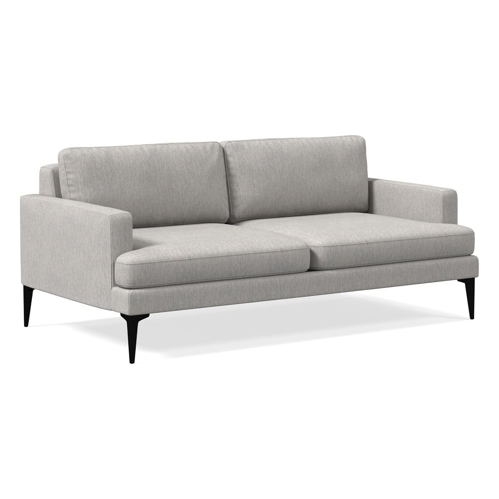 Andes 77" Multi-Seat Sofa, Standard Depth, Performance Coastal Linen, Storm Gray, Dark Pewter - Image 0