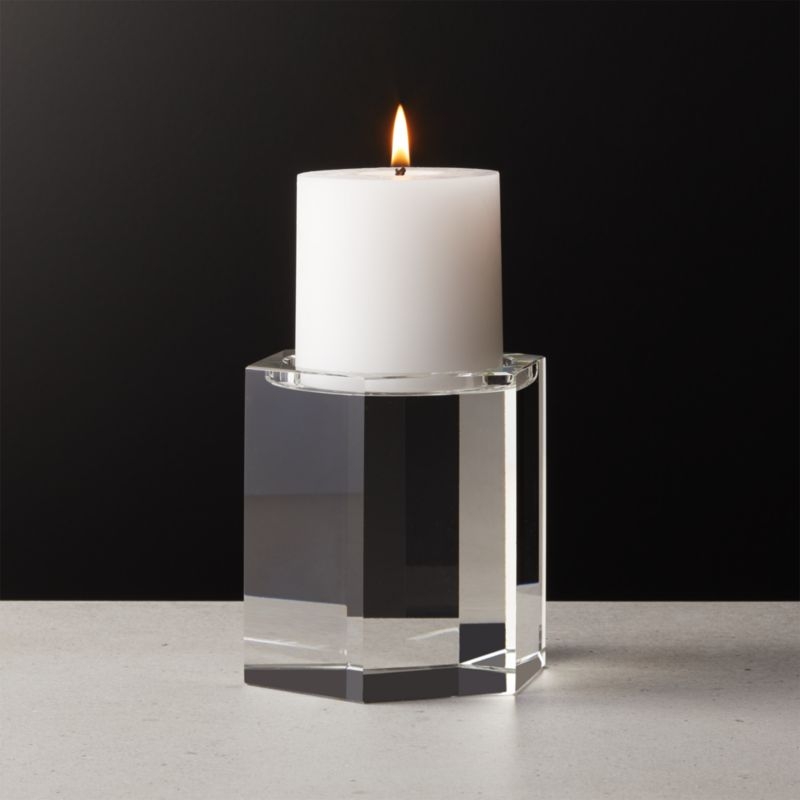 Hex Large Crystal Pillar Candle Holder - Image 6
