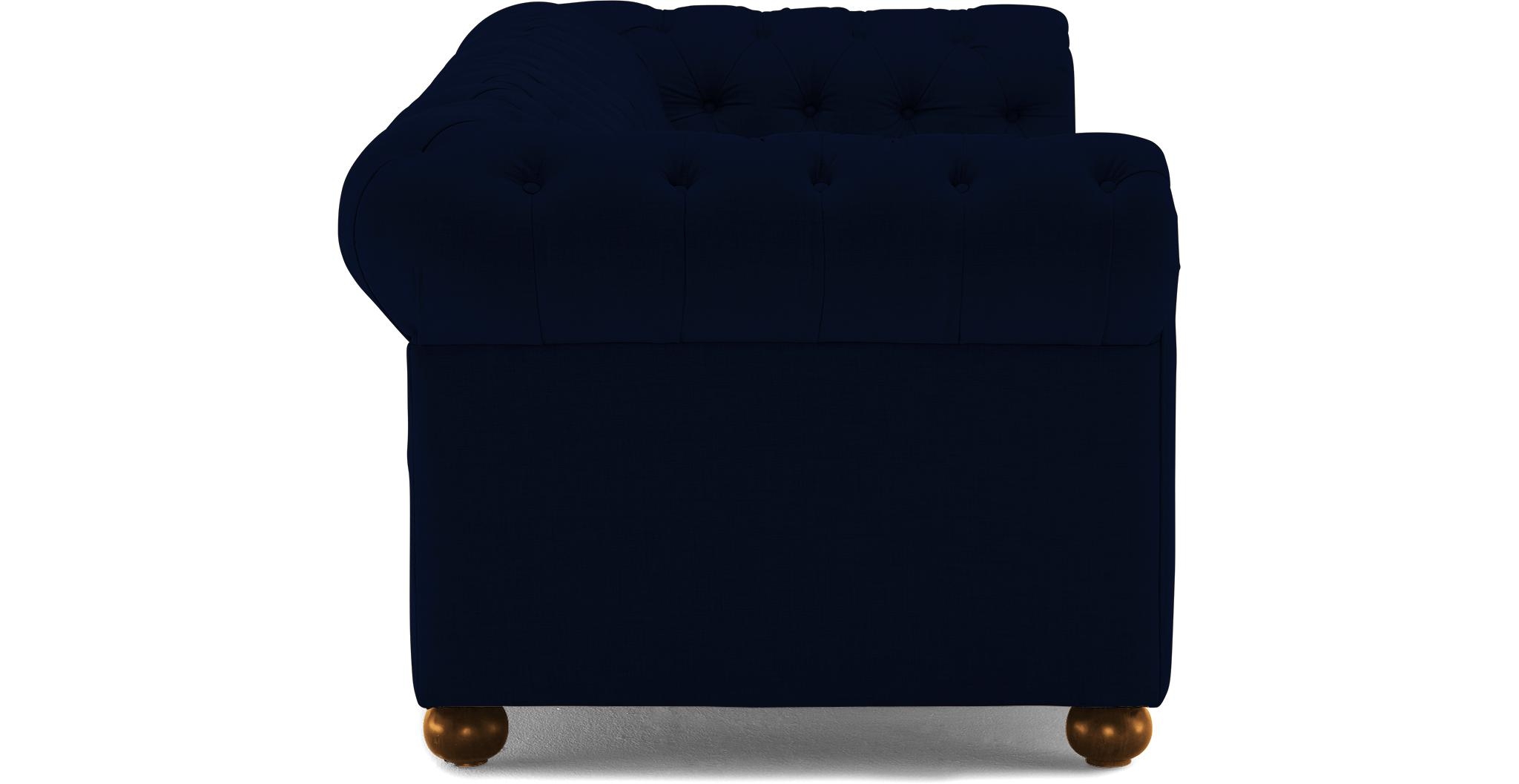 Blue Liam Mid Century Modern Sleeper Sofa - Royale Cobalt - Mocha - Image 2