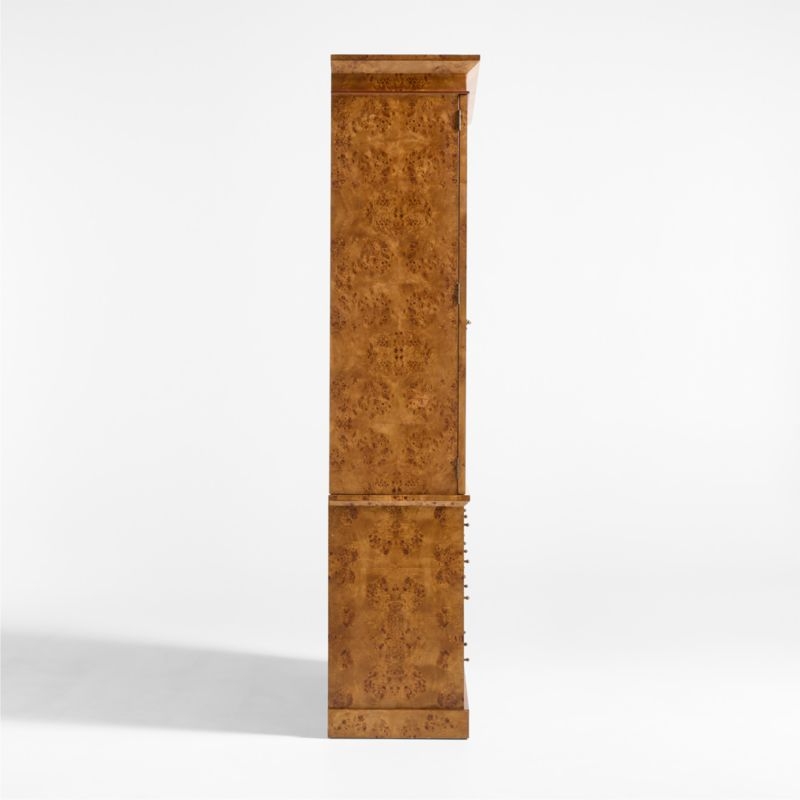 Maison Burl Wood Display Storage Cabinet with Light - Image 6