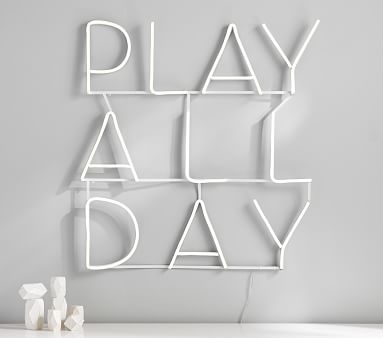 Rachel Zoe "Play All Day" LED Sentiment Wall Light - Image 2