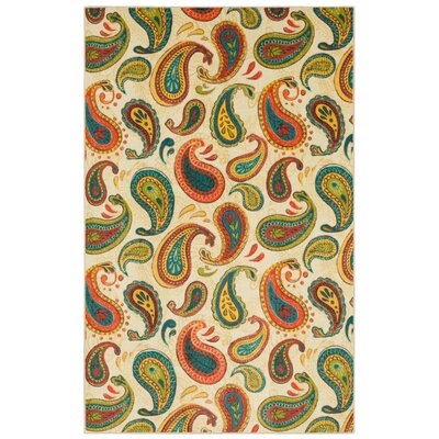 Patinkin Paisley Tufted Green/Beige Area Rug - Image 0