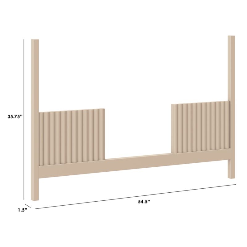 Babyletto Moab Taupe Wood Toddler Bed Rail - Image 1