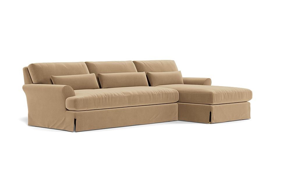 Maxwell Slipcovered Sectional Sofa with Right Chaise by Apartment Therapy - Image 1
