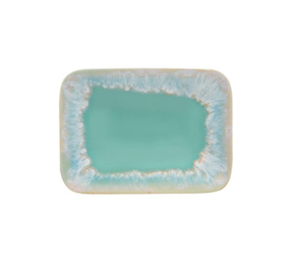 Casafina Taormina Stoneware Bathroom Soap Dish, Aqua - Image 0