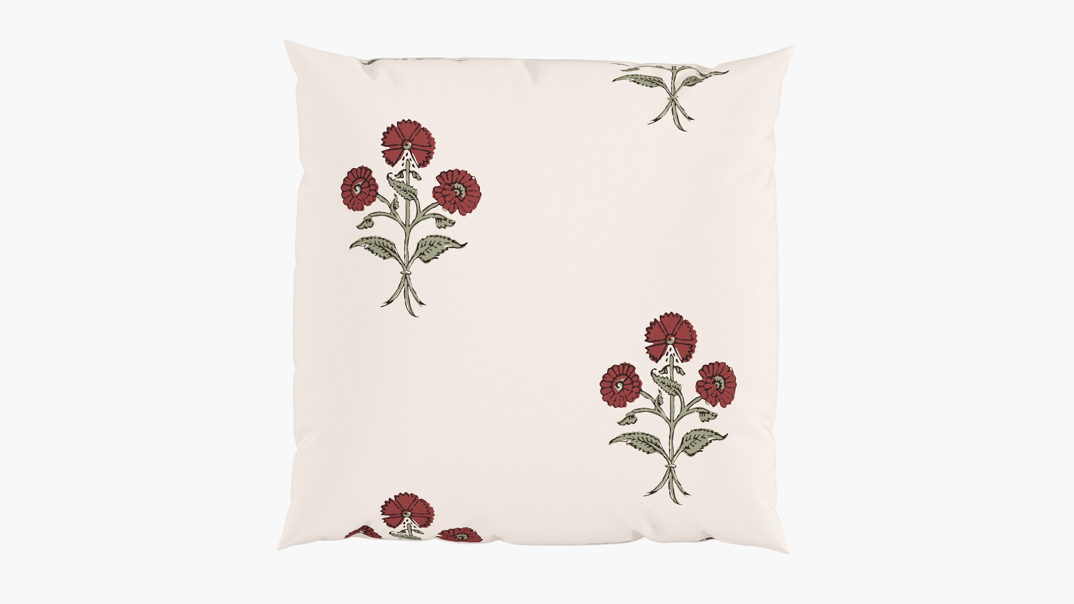 Outdoor 18" Throw Pillow, Red Delphine, 18" x 18" - Image 0