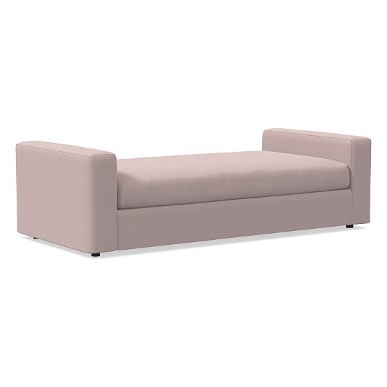 Urban Daybed, Poly, Performance Velvet, Dusty Blush, Concealed Support - Image 0