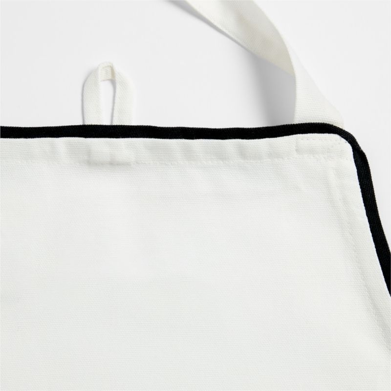 Black and White Kids Chef Apron - Image 1