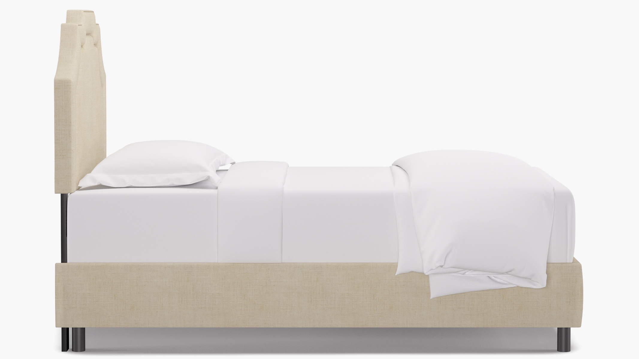 Art Deco Bed, Talc Everyday Linen, Twin - Image 2