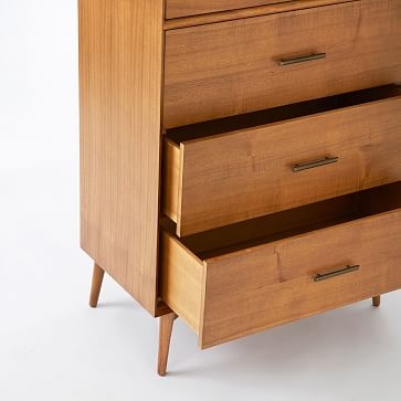 Mid-Century 4 Drawer Dresser, Acorn - Image 3