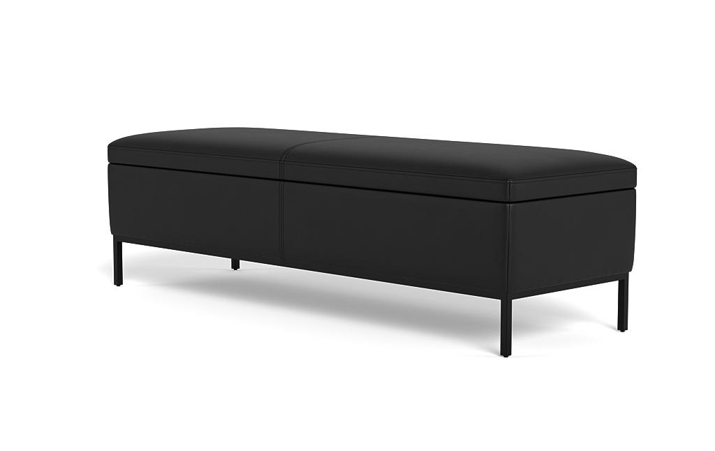Miller Leather Storage Bench - Image 2