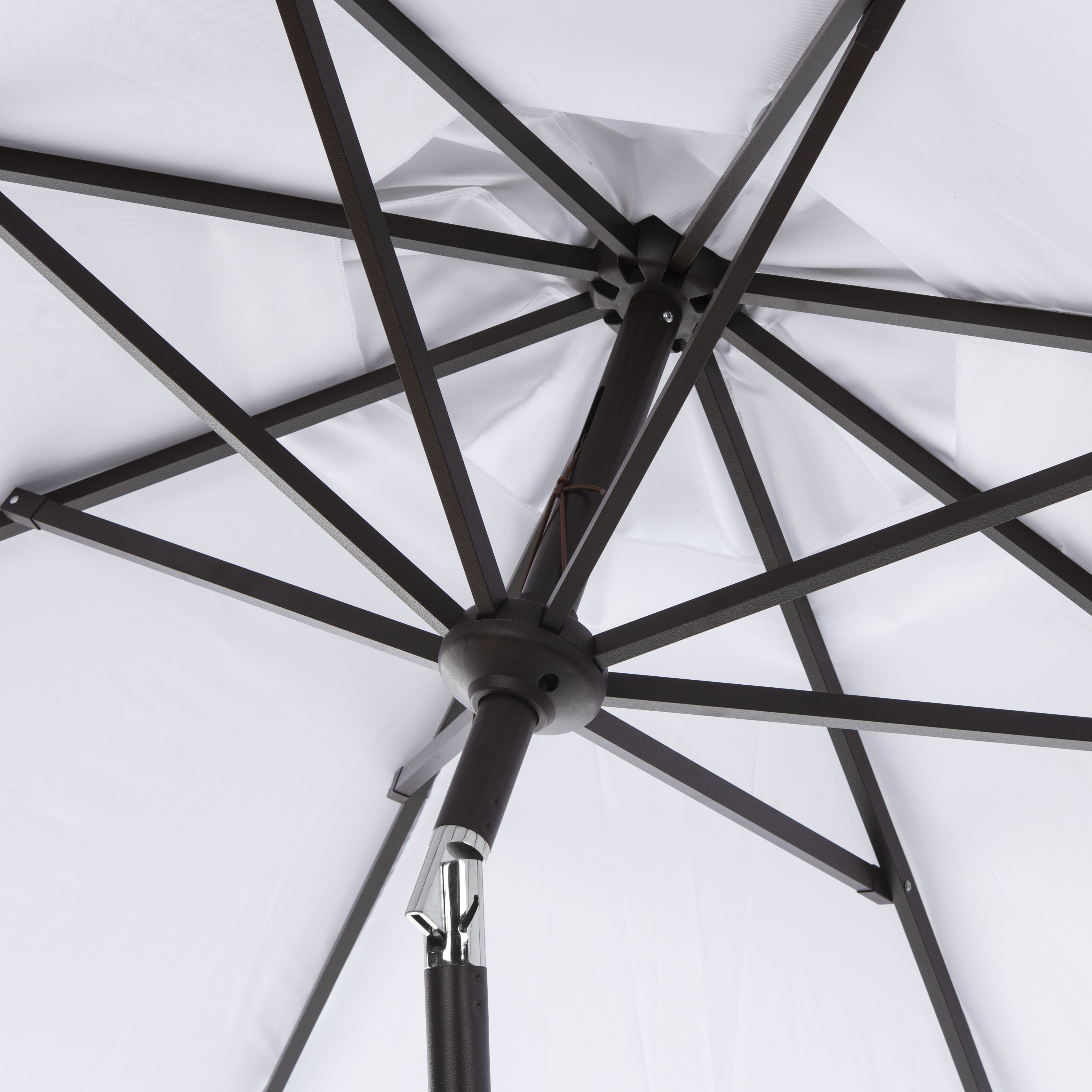 Uv Resistant Ortega 9 Ft Auto Tilt Crank Umbrella - White - Safavieh - Image 2