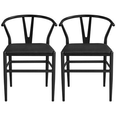 Side Chair, Black, Metal Set of 2 - Image 0