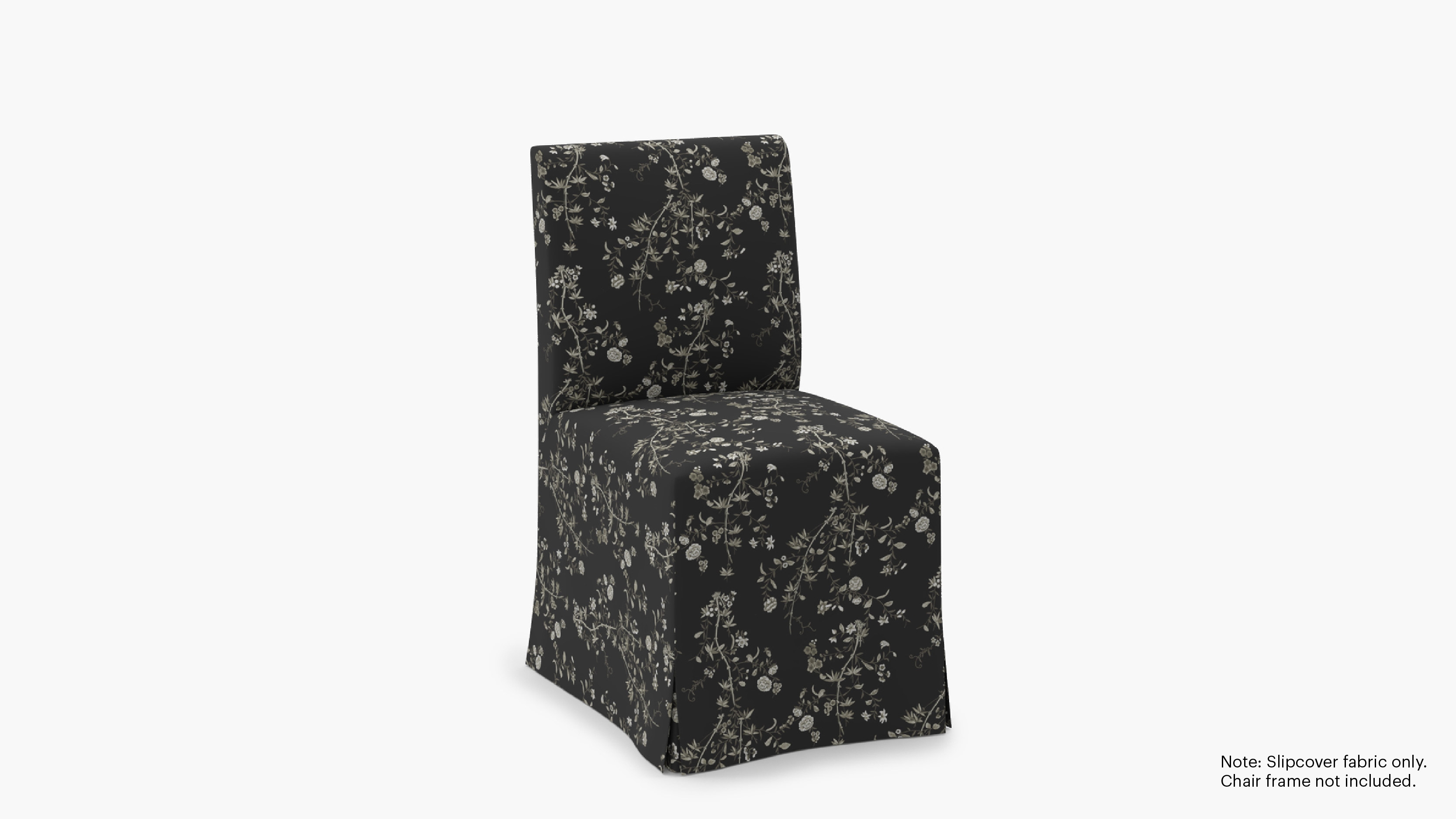Slipcovered Signature Dining Chair - Cover Only, Black Bamboo Garden - Image 1