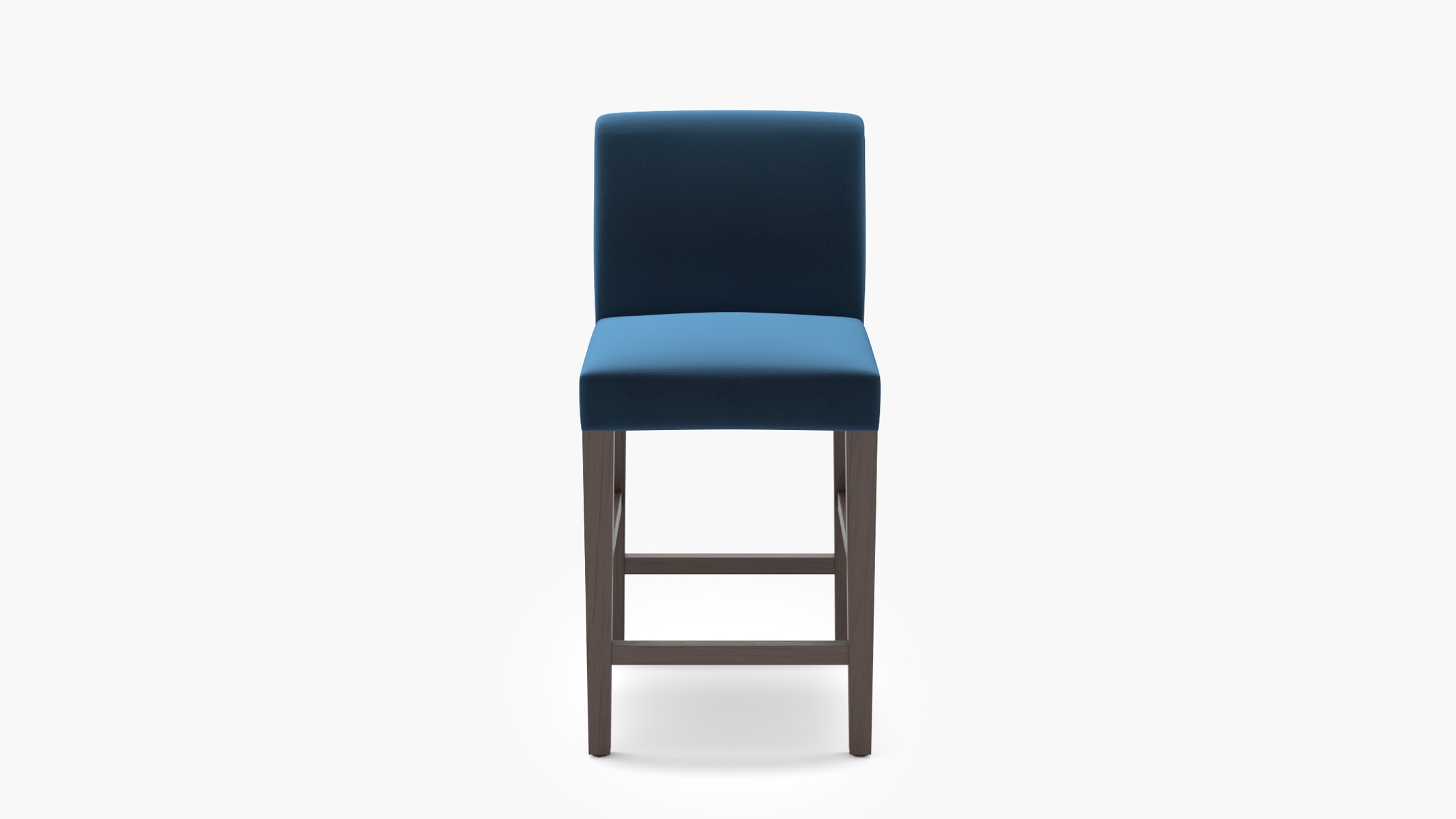 Signature Dining Counter Stool, Royal Performance Velvet, Espresso Square Tapered Leg - Image 0