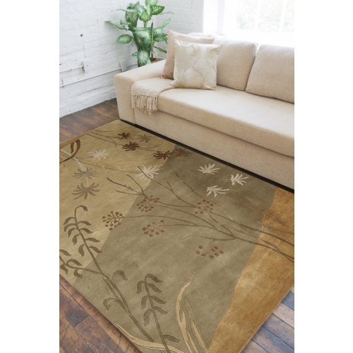 Mugal Brown Indoor 8' x 11' Handmade Rug - Image 0